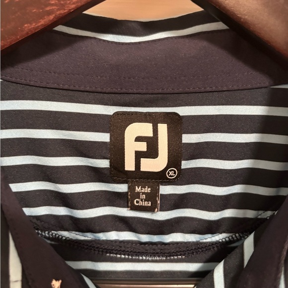 FootJoy Men’s XL Striped Golf Polo Shirt – Inverness 2021 Member Guest–Navy/Blue - Picture 3 of 7